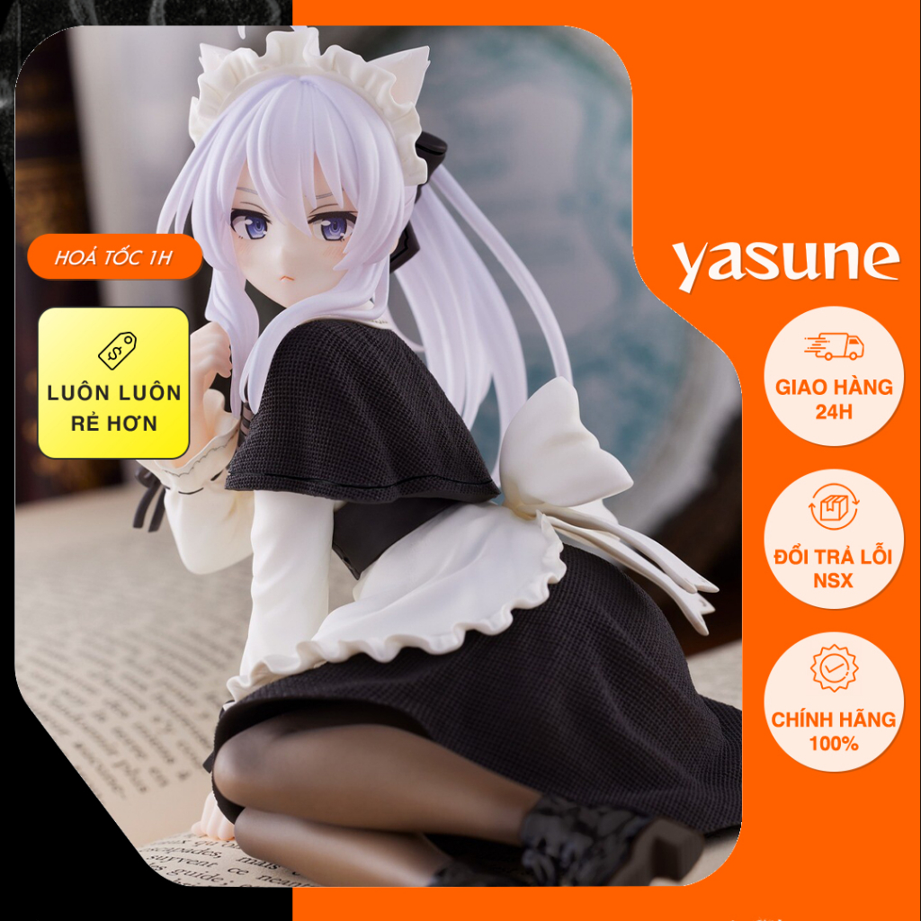Majo no Tabitabi - Elaina - Desktop Cute - Nekomimi Maid ver.  Mô hình figure chính hãng
