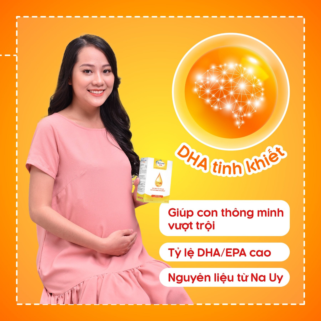 DHA cho bà bầu Na Uy Avisure DHA tinh khiết, hàm lượng cao cho bé thông minh, mắt sáng 40 viên