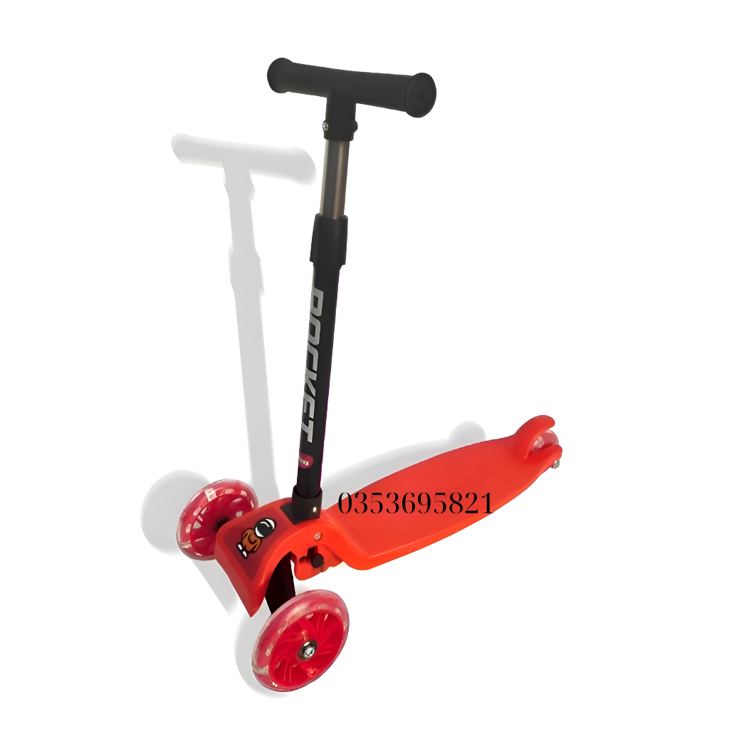 Xe trượt scooter rocket 3 bánh gấp gọn có đèn