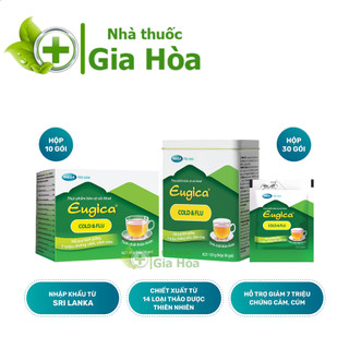 Trà tinh chất thảo dược Eugica Cold & Flu Herbal Infusion giúp giảm cảm lạnh, đau đầu, sổ mũi, nghẹt mũi, đau họng