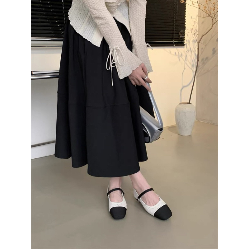 Giày búp bê mary Jane quai ngang gót thấp mùa thu 2023