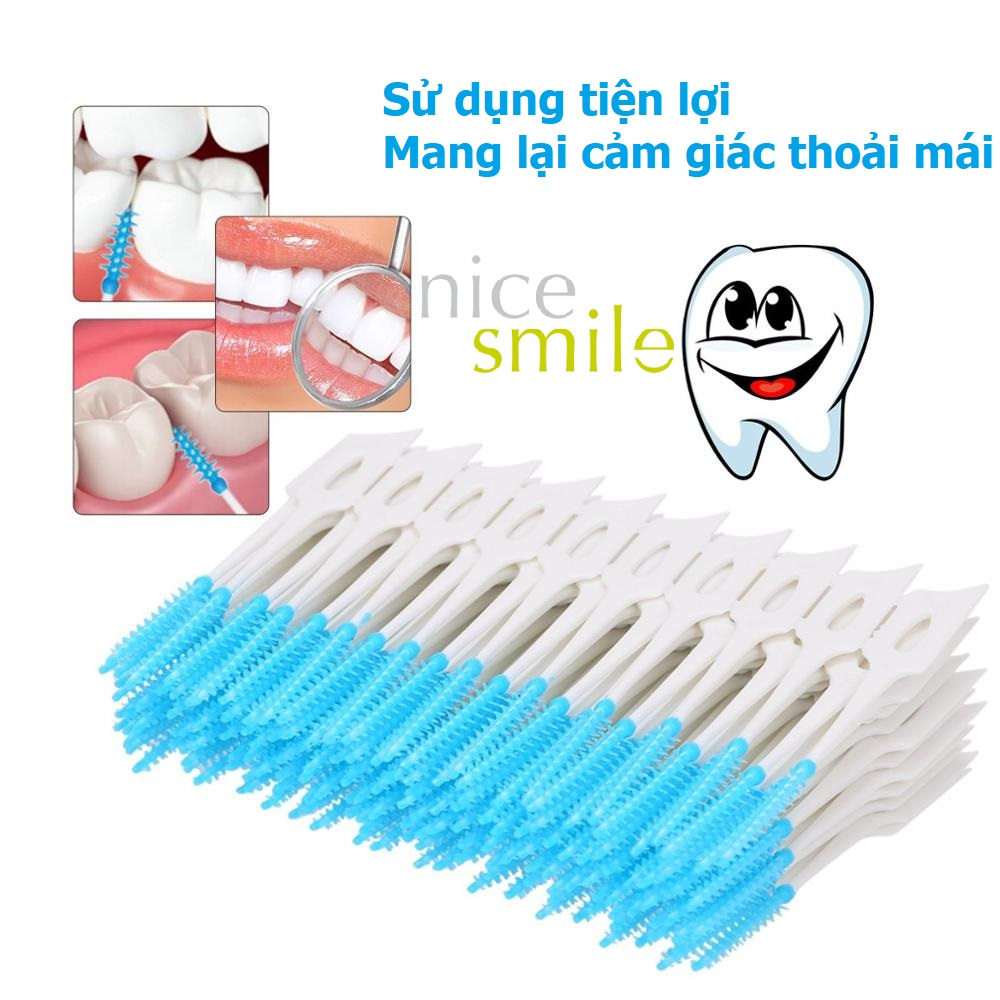 Combo 10 Bàn Chải Kẽ Silicone, 10 Bàn Chải Kẽ Chỉnh Nha