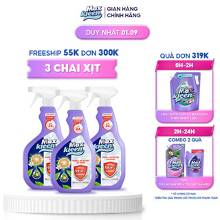 Combo 3 Chai Nước Lau Bề Mặt Đa Năng MaxKleen (520ml/chai)
