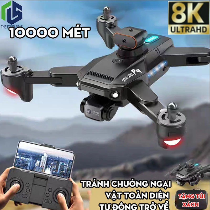 Drone giá rẻ P9 FIYCAM Mini điều khiển từ xa với 4K Dual Camera xe chống va chạm cảm biến 2500mAh pin đồ chơi ngoài trời