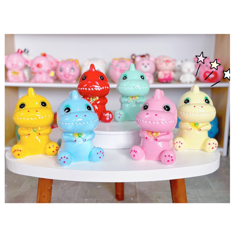 Ống tiết kiệm khủng long cute, quà tặng lưu niệm decor Tiemmesoda