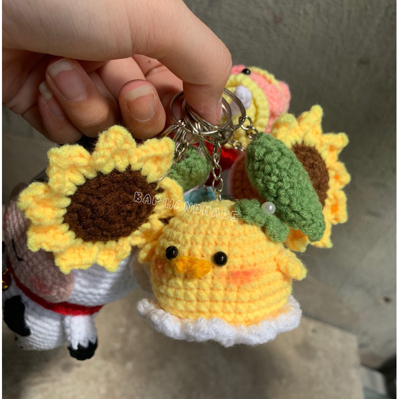 🌸Móc khoá Gà con 🐣 bằng len Handmade
