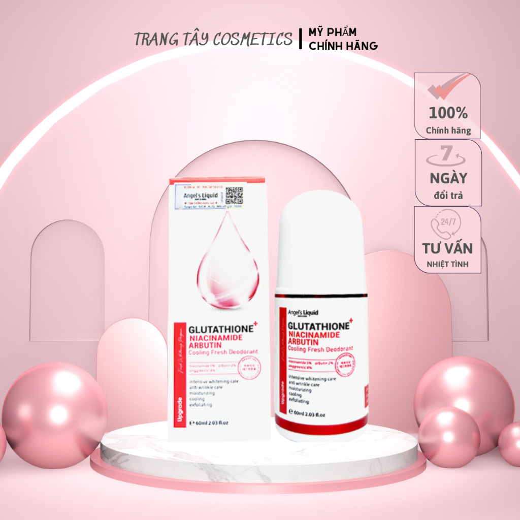 Lăn khử mùi trắng da nách Glutathione Fresh Up Whitening Angel’s Liquid khử mùi cơ thể