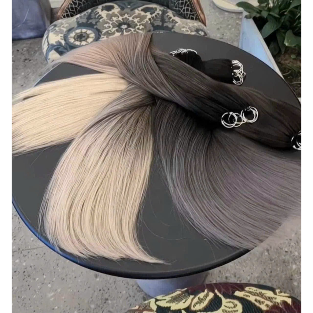 Tóc nối lông vũ, màu balay, Tóc Việt Nam, Tóc Thật 100%