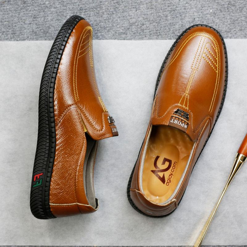 Giày Lười Da Bò Nam Hàng Hiệu AG0307, giày nam da bo cao cấp, giày lười da bo nam bán chạy, giày da bò nam