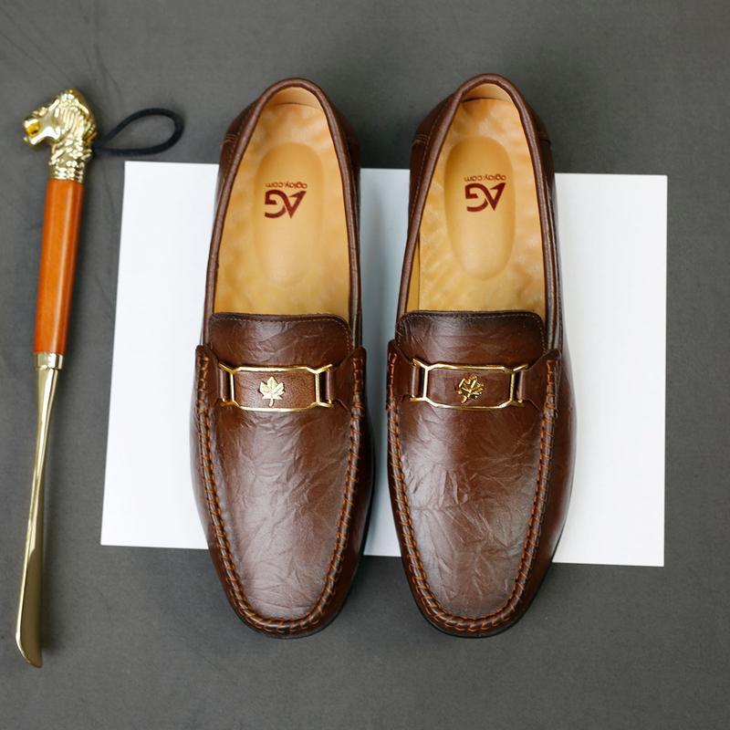 Giày Lười Da Bò Nam Hàng Hiệu AG0306 Mẫu Giày Lười Bán Chạy