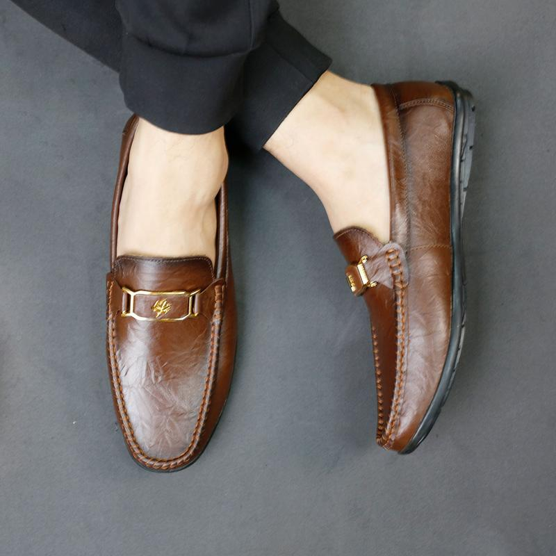 Giày Lười Da Bò Nam Hàng Hiệu AG0306 Mẫu Giày Lười Bán Chạy