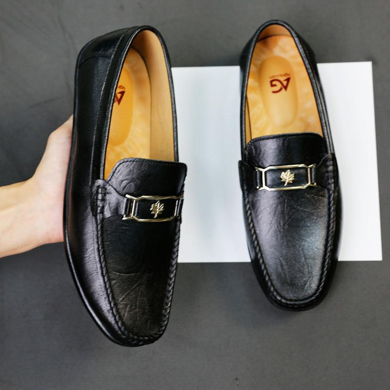 Giày Lười Da Bò Nam Hàng Hiệu AG0306 Mẫu Giày Lười Bán Chạy