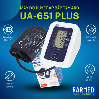 Máy đo huyết áp and ua-651 plus bắp tay điện tử đo huyết áp, nhịp tim