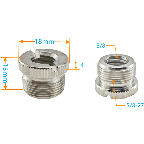 Ốc vít chuyển đổi chân đế micro 1/4" 3/8" sang 5/8"
