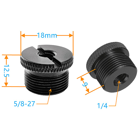 Ốc vít chuyển đổi chân đế micro 1/4" 3/8" sang 5/8"