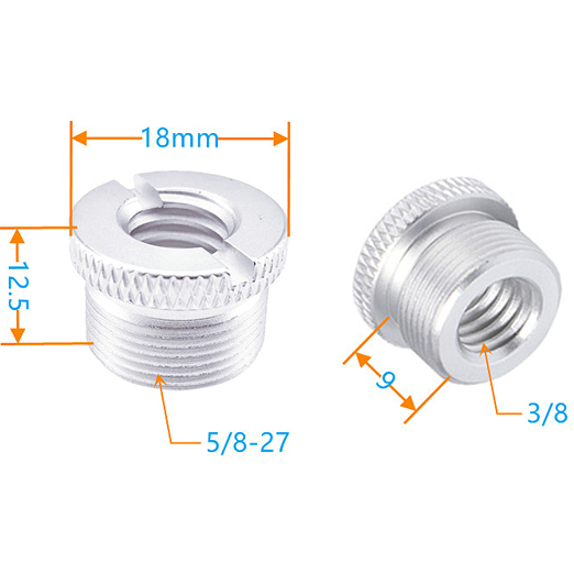 Ốc vít chuyển đổi chân đế micro 1/4" 3/8" sang 5/8"