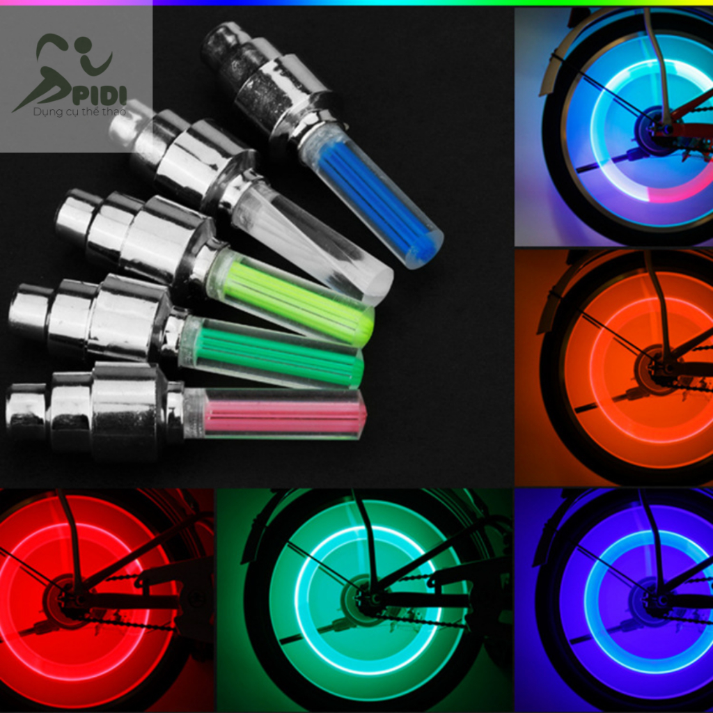 Bộ 2 đèn LED neon gắn bánh xe đạp, xe máy phát sáng độc đáo