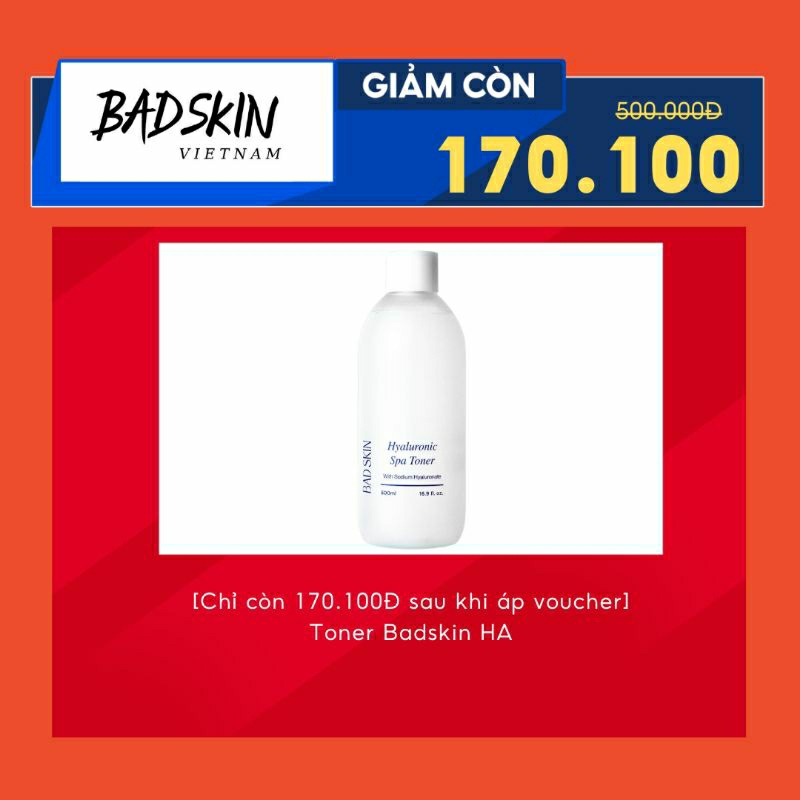 Nước hoa hồng Badskin Hyaluronic spa Tone 500ML | BigBuy360 - bigbuy360.vn