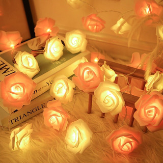 Dây đèn led 20 bông hoa hồng trang trí nhà cửa, phòng ngủ, tiệc cưới cực lung linh