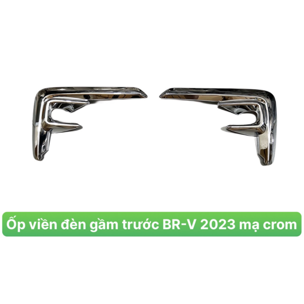 Ốp viền đèn gầm trước Honda BRV 2023 mạ crom sáng đẹp, trang trí ngoại thất xe