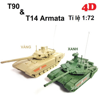 Mô hình lắp ráp MHQS tỉ lệ 1:72 T90 MS và T14 Armata hãng 4D
