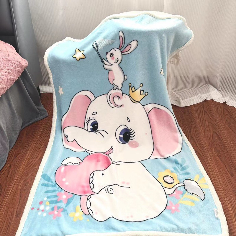 Chăn lông cừu/chăn đi học cho Bé hàng loại 1 dày dặn siêu mềm ấm