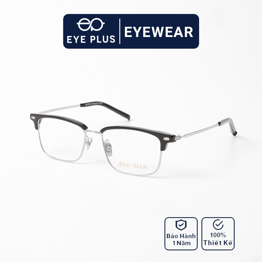 Gọng kính cận nam nữ thời trang Eye Plus mã RM 122 kiểu dáng vuông titan cao cấp