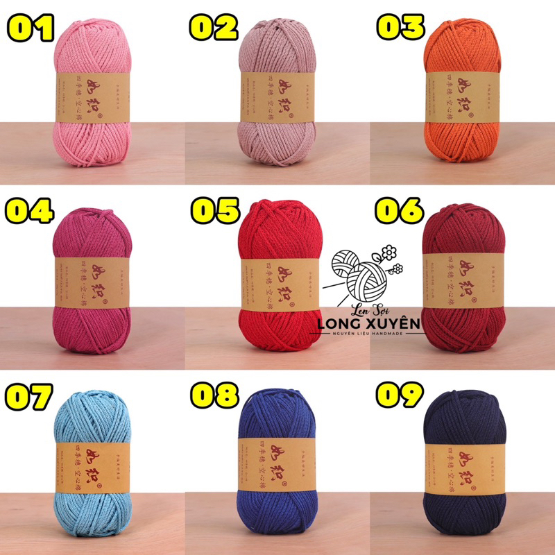 Sợi dệt Ruzhi 2.8mm sợi gai sợi dệt cotton sợi móc túi móc nón
