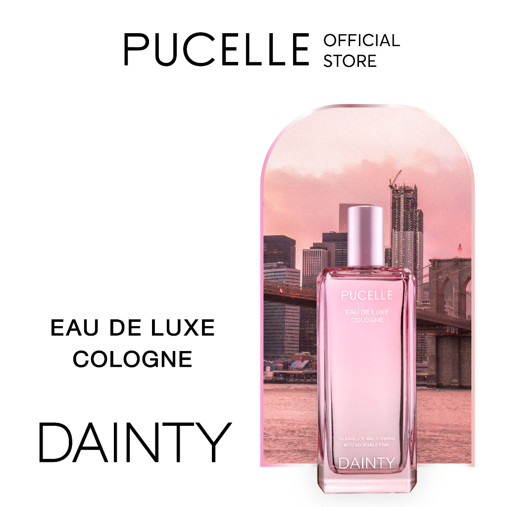 Nước hoa sang trọng nữ tính PUCELLE Eau De Luxe Cologne Dainty 100ml hương Hoa Cỏ và Trái Cây