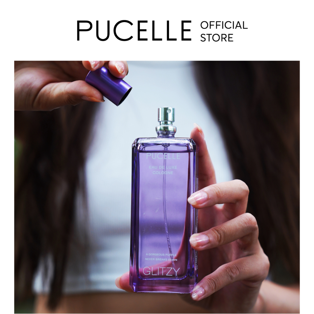 Nước hoa ấn tượng thanh lịch PUCELLE Eau De Luxe Cologne Glitzy 100ml hương phương Đông và Hoa Cỏ