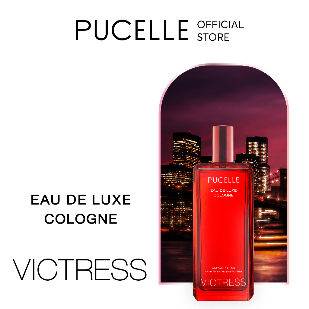 Nước hoa ngọt ngào quyến rũ PUCELLE Eau De Luxe Cologne Victress 100ml hương Hoa Cỏ và hương Gourmand