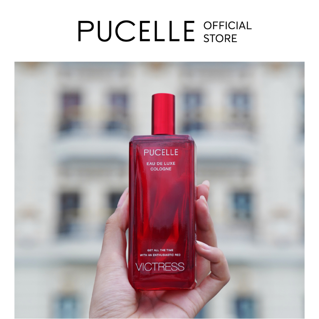 Nước hoa ngọt ngào quyến rũ PUCELLE Eau De Luxe Cologne Victress 100ml hương Hoa Cỏ và hương Gourmand