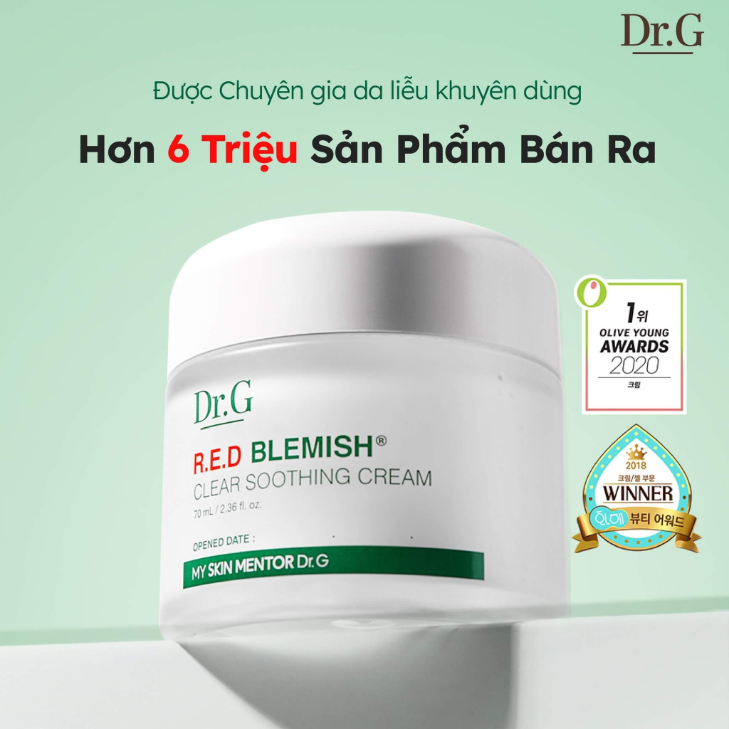 Kem Dưỡng Ẩm Làm Dịu Da, Phục Hồi Dr.G R.E.D Blemish Clear Soothing Cream
