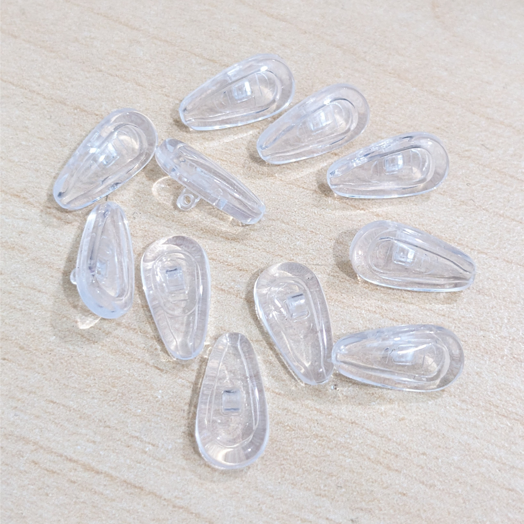 1 Cặp Miếng Đệm Mũi Mắt Kính Bằng Silicon Mềm Trong Suốt Có Túi Khí Chống Trượt