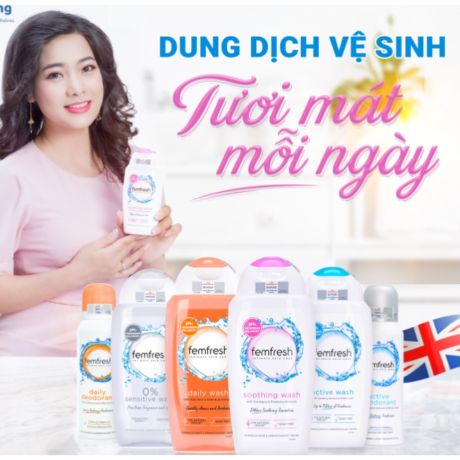 Dung dịch vệ sinh phụ nữ Femfresh Daily Intimate Wash Làm Sạch Sâu Cân Bằng Độ PH 250ml Balan Shop