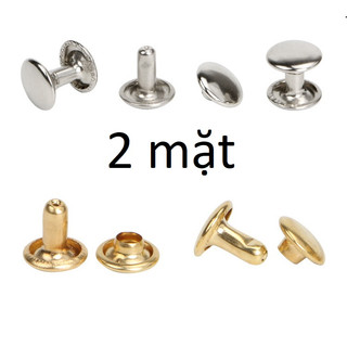 100 bộ đinh tán vàng đồng 2 mặt - phụ kiện làm đồ da handmade