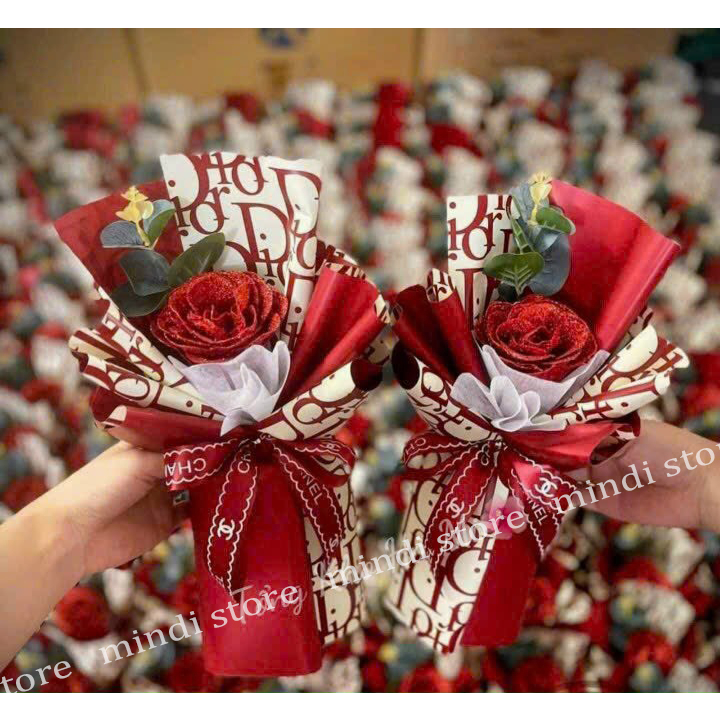 Bó Hoa Sáp Kim Tuyến 1 Bông Qùa Tặng - MINDI STORE