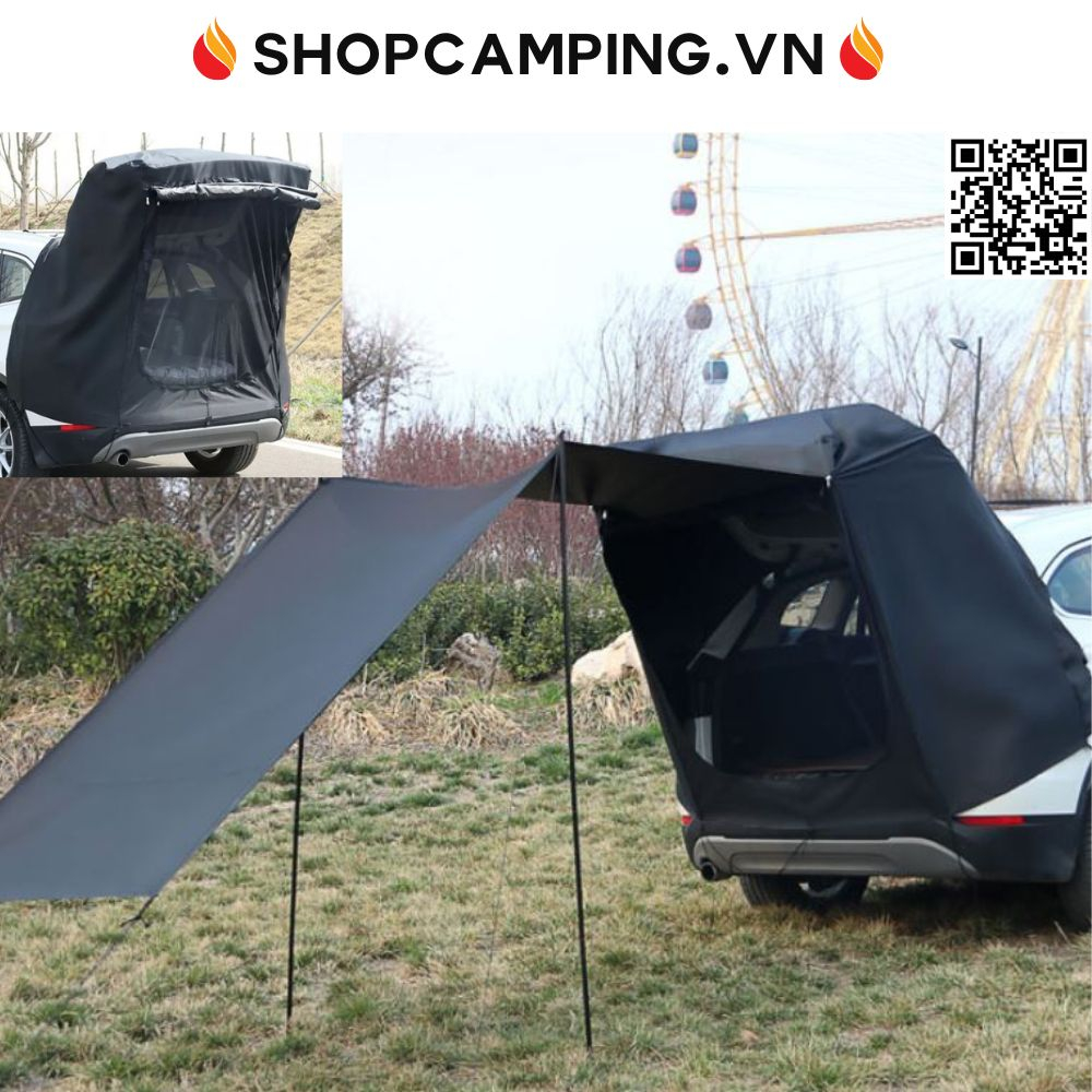 Lều gắn cốp xe hơi, lều che nắng gắn đuôi xe dành cho cắm trại dã ngoại Camping VietNam
