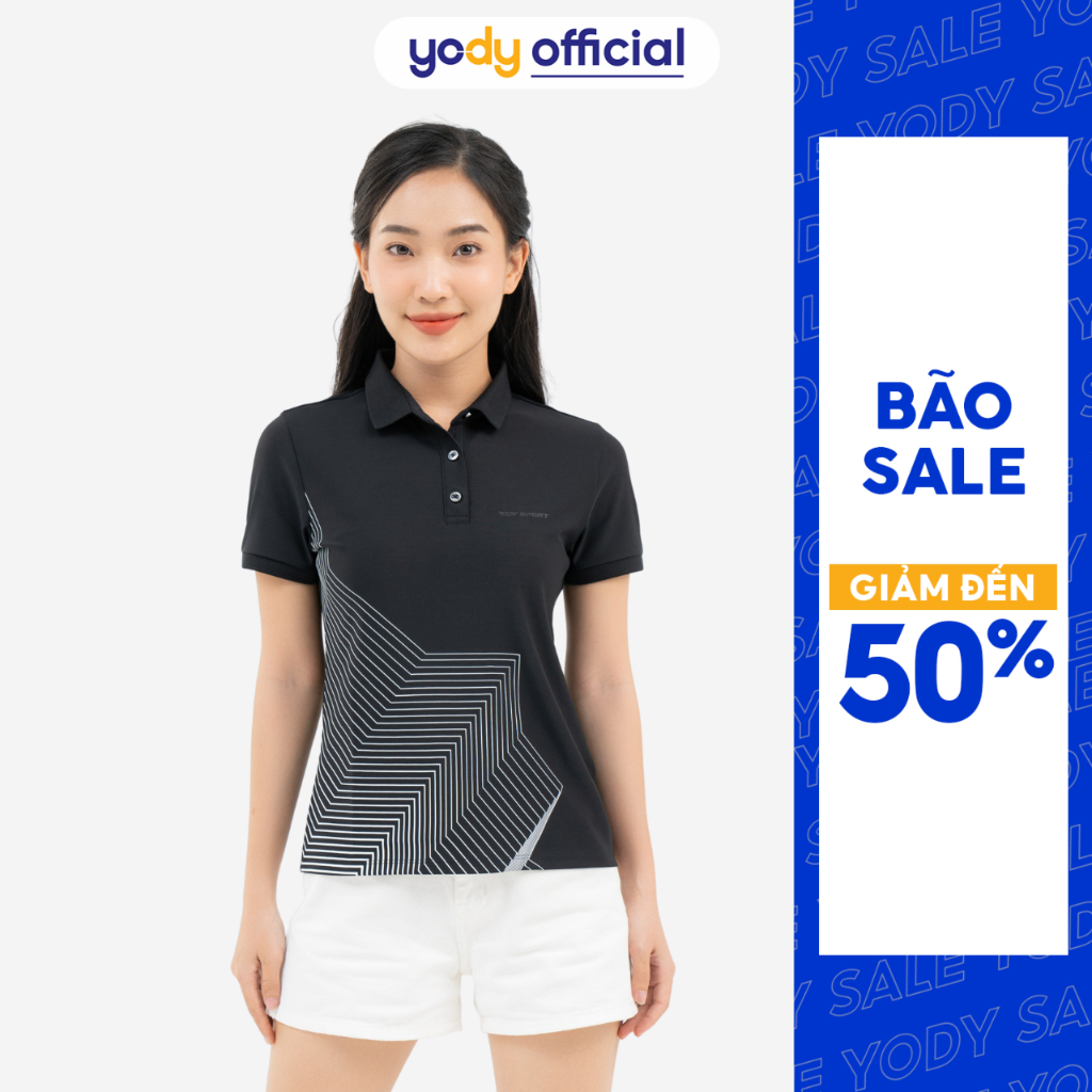 Áo Polo Thể Thao Nữ Airycool In Họa Tiết Thân Trước SAN6030