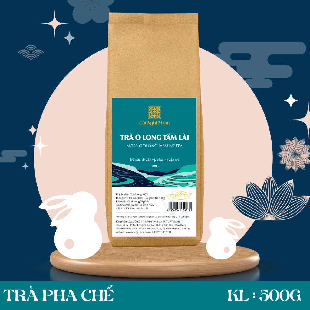 Trà Olong tấm lài 500g Trà xanh CAT NGHI TEA, Nguyên liệu chuẩn pha trà sữa và trà trái cây thơm ngon