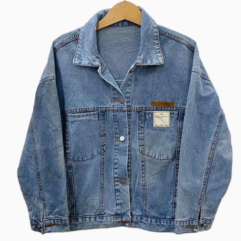 Áo Khoác Jean Tay Dài 2hand Unisex, Áo Khoác Denim Croptop Và Form To Nam Nữ Mùa Hè Secondhand