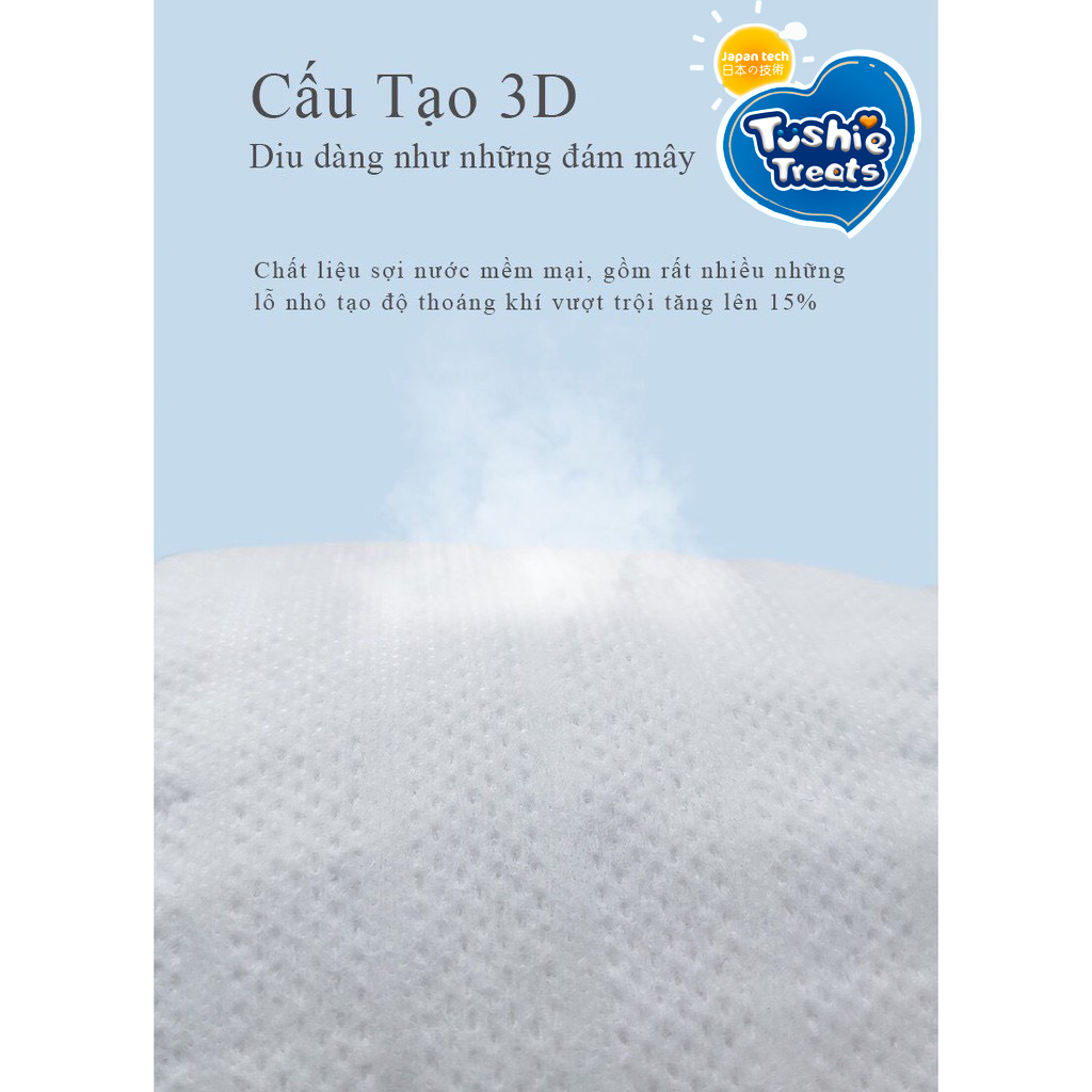 100/50 tả bỉm tushie treats Công nghệ Nhật bản ôm sát thấm hút thông thoáng bỉm em bé NB/S/M/L/XL2XL/3XL