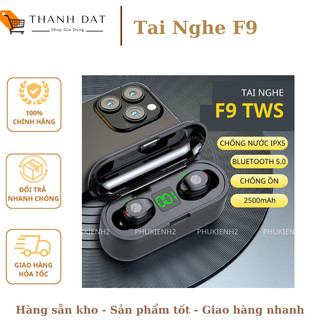 Tai nghe Bluetooth AMOI F9 TWS 5.0 bản QUỐC TẾ không dây cảm ứng chống nước IPX5, chống ồn tích h