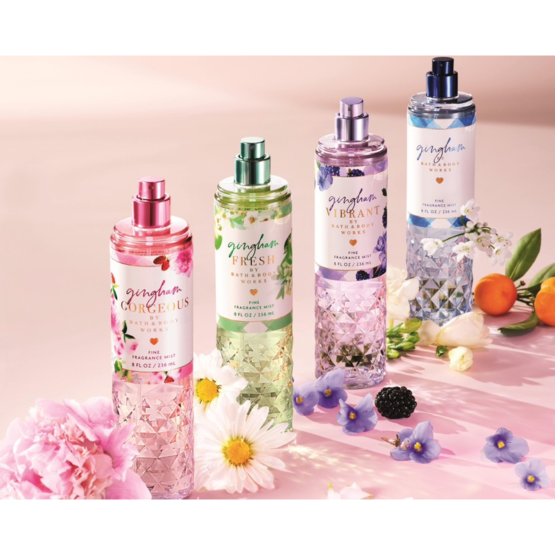 Auth _ Fullsize GINGHAM DƯỠNG THỂ XỊT THƠM BODY MIST TOÀN THÂN BATH & BODY WORKS USA
