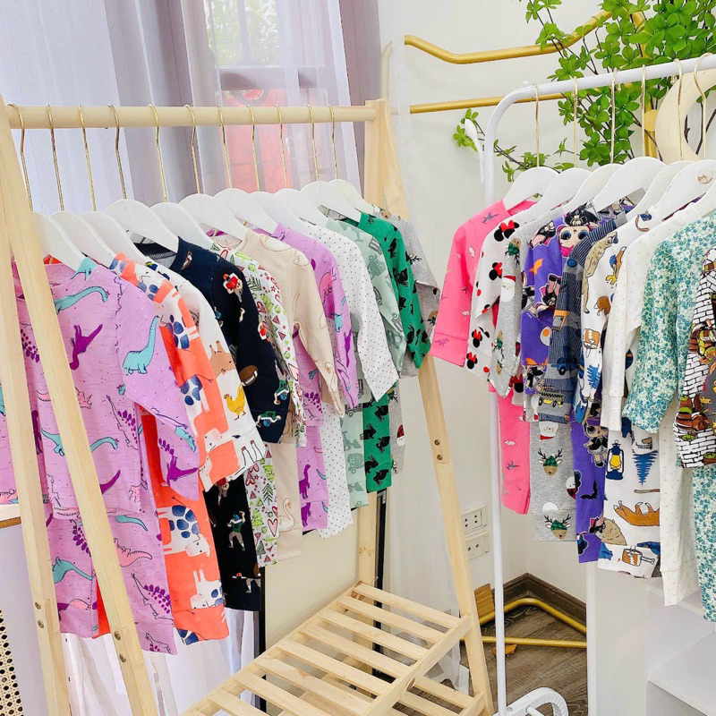 BỘ COTTON BOZIP DÀI TAY BÉ TRAI BÉ GÁI NHIỀU HOẠ TIẾT HÀNG XUẤT DƯ