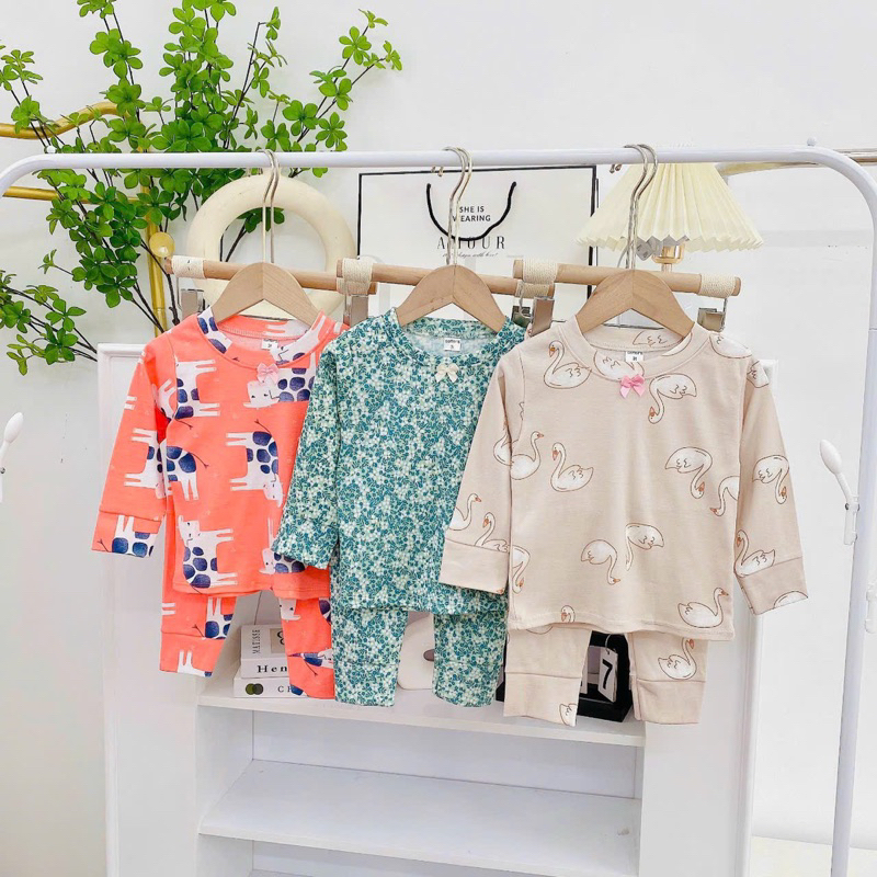 BỘ COTTON BOZIP DÀI TAY BÉ TRAI BÉ GÁI NHIỀU HOẠ TIẾT HÀNG XUẤT DƯ