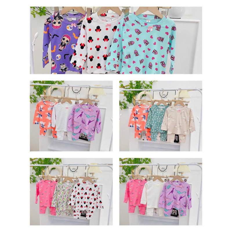 BỘ COTTON BOZIP DÀI TAY BÉ TRAI BÉ GÁI NHIỀU HOẠ TIẾT HÀNG XUẤT DƯ