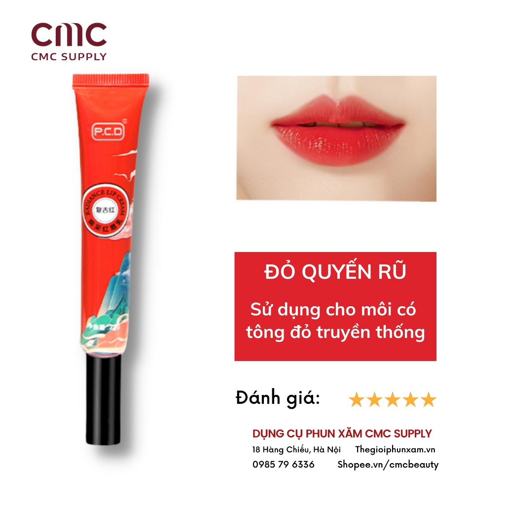 Dưỡng kích màu môi PCD 20g Radiance Lip Cream chính hãng, son dưỡng sau xăm