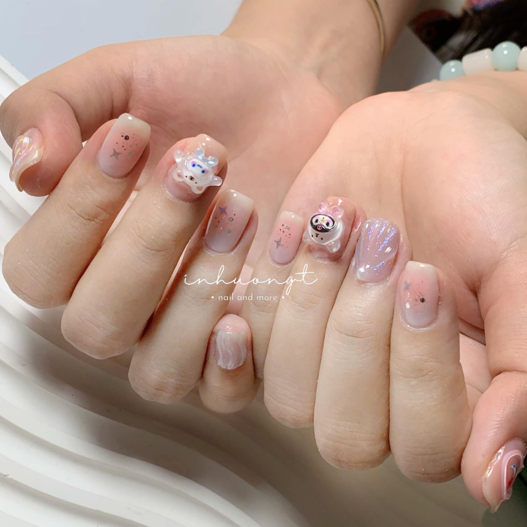 Set Charm gấu hoạt hình 16 cái đính móng