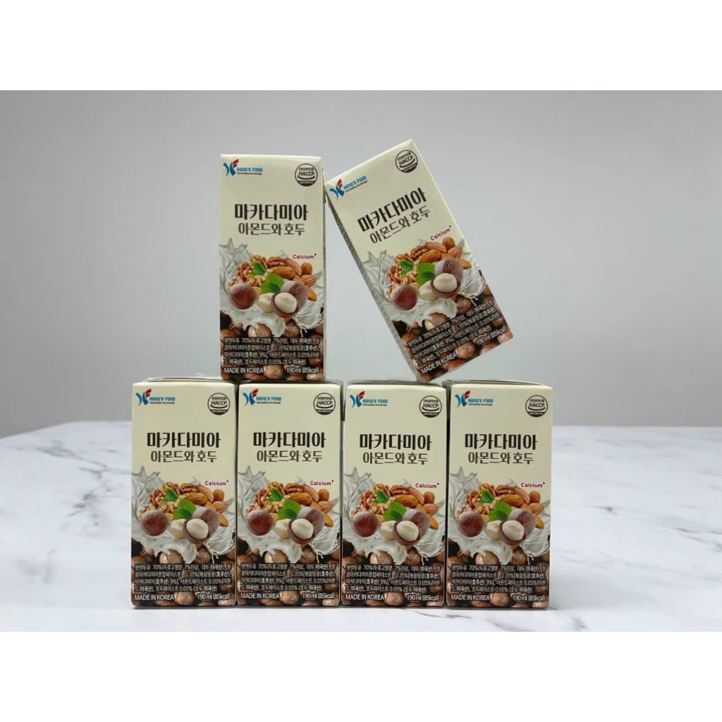 Sữa hạt macca óc chó hạnh nhân Hàn Quốc Kang's food  date 7/2024